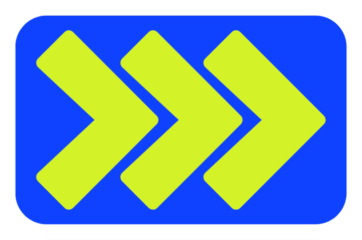 Forward arrows sticker